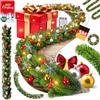 KESSER® Ghirlanda di Natale con Illuminazione 5 m 100 LED - Illuminazione Natalizia - in e Outdoor - Decorazione Natalizia con Ghirlanda di Abete
