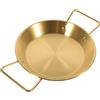 Gatuida Padella Antiaderente Binaurale in Acciaio Inox 20 Cm Padella per Friggere Fondo Piatto Leggera per Uso Domestico e Campeggio Cottura Uniforme Meno Olio Adatta per Frittate