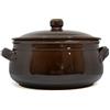 Fratelli Colì Colì Tegame in Terracotta con Coperchio, Tegame Artigianale, Marrone, Diametro 24 cm