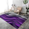 Generic Tappeto a pelo corto 120x160cm Stampato Tappeti Per Soggiorno Taglio della carta patinata ondulata Grande Tappeto Morbido Antiscivolo Viola e grigio Decorazione Soggiorno Camera