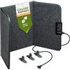 Mi-Heat Pannello Infrarossi Riscaldamento Pieghevole (260W) - Stufa Infrarossi per Home Office e Smart Working - Scaldagambe Elettrico Sotto Scrivania con Timer e 3 Livelli, Grigio