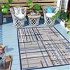 Carpeto Rugs Tappeto Astatto da Esterno Terrazzo Moderno a Pelo Corto - Tappeto per Esterno Grande - Tappeti da Esterno - Grigio Blu - 120 x 170 cm