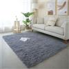 XIEMINLE Tappeto per soggiorno shaggy morbido, grande, per camera da letto, comodi e soffici, lavabili, antiscivolo, per camera dei bambini, salotto e corridoio (120 x 180 cm, grigio)