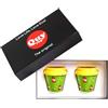 QUY CUP Amelia Boutique del Regalo Set 2 Bicchierini Caffè Donuts Honey - Confezione Regalo Eco-Friendly - Tazzine Espresso 90ml con Coperchio - Bomboniera Originale