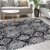 Mazovia Tappeto Moderno - Morbido Pelo Corto - Tappeto da Salotto Oeko-Tex - Tappeto per Ingresso Camera, Da Letto, Cucina, il Soggiorno - Collezione ATENA - Grigio Nero 120 x 170 cm