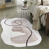 Mazovia Tappeto Moderno dal Design Astratto Irregolare a Pelo Corto Grande per Salotto - Tappeti per Camera Doppia, Camera da Letto e Sala da Pranzo - Beige - 160 x 220 cm