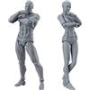 Odoukey Figure da disegno modello 2 pezzi manichino da disegno posabile maschio femmina da 5, 91 pollici per artisti