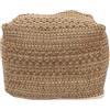 NIDONE Fodera per pouf, 17x17x13 pollici, fodera per pouf non imbottita, per soggiorno, fodera per pouf quadrata Boho, non imbottita, poltrona a sacco, in tessuto di cotone(nucleo non incluso)