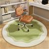 XIEMINLE Base rotonda per sedia, antiscivolo, per sedia da ufficio, casa e ufficio, per pavimenti in legno, sedia da computer, sedia da gaming, tappetino protettivo per pavimento (60 x 60 cm, verde)