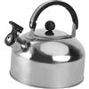 TOPPERFUN Bollitore Acciaio Con Fondo Piatto Per Stovetop Bolliacqua Con Fischio Chiaro Riscaldamento Rapido Compatibile Induzione Gas Ed Elettrico