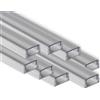 AFTERTECH 8x 2metri (16M) 1708 17x8mm Profilo Alluminio Per Strisce Strip LED Barra Rigida 2m 2MT + Copertura TRASPARENTE (8x 2metri 1708 clear)