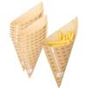 Virsus Coni per fritti in carta di colore avana, misura 21x30 cm, peso 70gr, in carta Oleane Anti Grasso, resistenti, per forno, piastre e microonde, cono per alimenti, patatine (250)