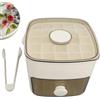 Generico Set Vassoio Ghiaccio con Cassetto Estraibile e 2 Vassoi Impilabili - Facile Accesso al Ghiaccio, Estrazione Semplice, Materiale Alimentare PP Silicone, Risparmio Spazio (bianco)