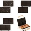 CREATE/STONE STUDIO/Tostiera per panini, grill e waffle Bianco sporco / 3 piastre intercambiabili: Grill, waffle e panini, antiaderente, apertura 100º, retro, 800W