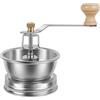 ZLHETWT Macinacaffè manuale, coperchio per macinacaffè, in acciaio inox, con coperchio rimovibile, per barattoli a bocca larga (70 mm)