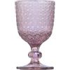 Evviva - Set 6 calici da liquore rosa in pasta di vetro decorata 80 ml