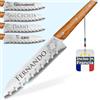 KDO MAGIC Coltello da Cucina personalizzato - Coltello da chef personalizzabile - Manico in bambù - Lama in acciaio inossidabile inciso - regalo di festa del papà - idea regalo per l'uomo, papà (Santoku)