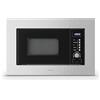 Klarstein Verosteel Microonde da Incasso con Grill - 20L, 700W Microonde & 800W Grill, 8 Programmi, Touch, Acciaio Inox, Forno Microonde Incasso, Acciaio inossidabile