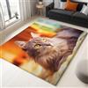 Generico Tappeto Con Stampa Fotografia Di Ritratto Animali Gatti, Lavabile In Lavatrice Tappeto Per Soggiorno 60 X 90 Cm, Ideale Per Corridoio Bagno Cucina Ingresso, Tappeti Pelo Corto, Multicolore