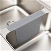 EasyByMall Sottosella in silicone per lavello, tappetino protettivo per lavello da cucina, divisorio resistente al calore, per piano di lavoro del bagno e della cucina (grigio)