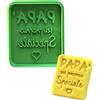 Tagliabiscotti.it - Papà sei proprio speciale con cuore - Tagliabiscotti Festa del Papà - Cookies Cutter - Stampo/Formina per realizzare biscotti - 7cm x 6cm x1,2cm. Colore casuale.