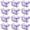 Generico SET 12 vaschette 400 ml assorbi umidità profumate LAVANDA anti odore deumidificatore sali per bagno cucina camper caravan roulotte ripostiglio dispensa armadio