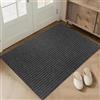 XUCHOU Tappetino Antiscivolo 40 x 120 cm Resistente Sporco, Antiscivolo Pezzi Zerbino Ingresso con Retro in Gomma per Casa O Ufficio, Nero