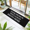 GLHFLMAO Zerbino nero extra lungo 40 x 120 cm, stampa digitale HD, antiscivolo, tappetino di benvenuto per negozio, ufficio e casa, testo/logo/design personalizzato