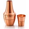 2activelife Fiaschetta con bicchiere, caraffe da comodino in puro rame, per benefici per la salute ayurvedica - 1,4 lt. di capacità (47,3 once fluide statunitense)