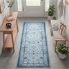 TESSO LIVING Passatoia 80x215 cm Blu Jeans Kilim Vintage Piatto Antiscivolo Riscaldamento Pavimento Design Belga