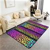 Loussiesd Tappeti colorati per soggiorno leopardati 100 x 150 cm per bambini Zebra Soggiorno Tappeti per ghepardo Tappeto decorativo con stampa animalier Tappetino per interni Decorazione della stanza Tappeto