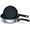 Prestige 9 padelle Tougher SS Twinpack, 21 cm/29 cm, argento