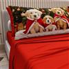 PETTI Artigiani Italiani - Lenzuola in Cotone con Federe in Stampa Digitale di Natale, Lenzuola Natalizie Una Piazza, Completo Letto Singolo Natalizio, Xmas 18 Rosso, 100% Made in Italy