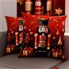 PETTI Artigiani Italiani - Coppia di Federe Cuscino 45x45 cm in Microfibra, Federe Natalizie, Cuscini Arredo di Natale Camera da Letto, Divano, Salotto, Set 2 Fodere Copricuscino, Federa Xmas 1