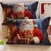 PETTI Artigiani Italiani - Coppia di Federe Cuscino 50x80 cm in Microfibra, Federe Natalizie, Cuscini Arredo di Natale Camera da Letto, Divano, Salotto, Set 2 Fodere Copricuscino, Federa Xmas 2