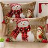 PETTI Artigiani Italiani - Coppia di Federe Cuscino 50x80 cm in Microfibra, Federe Natalizie, Cuscini Arredo di Natale Camera da Letto, Divano, Salotto, Set 2 Fodere Copricuscino, Federa Xmas 10