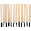 VILLCASE Kit Scalpelli per Intaglio Legno 12 Pezzi Manici in Legno | Acciaio al Manganese, Set Versatile per Crafting e DIY Woodworking, Impugnatura Ergonomica