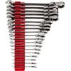 TEKTON Flex Head 12-Point Ratcheting Combination Wrench Set with Modular Organizers, 19-Piece (6-24 mm) | WRC95303