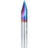 Amana Tool Spektra 45634-K - Fresa per fresa a V, in carburo solido, rivestita, 30 gradi x 1/4 D x 27/64 CH x 1/4 Shank 3 scanalature