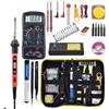 AUBEST Stazione di Saldatura, Kit saldatore da 80 W, LCD a temperatura regolabile, con punte di saldatura multimetro Strumenti di saldatura for pompa dissaldante(3)