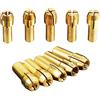 Uayeatye Set di pinze per utensili rotanti Dremel, 10 pezzi mandrini portapinza in ottone da 0,5-3,2 mm lunghi 17 mm set di ricambio per mandrini da 4,3 mm -UY10