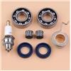 SRNPTBZIT 15x25x5mm Manovella Albero Motore Cuscinetto Ad Aghi Sfera Paraolio Ingranaggio a vite senza fine Set Adatto for S 021 023 025 MS210 MS230 MS250 6202 Motosega 9503-003-0340