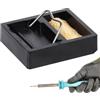 Generic Supporto Per Vetrina - Base Per Cautine Ad Alta Temperatura | Supporto Detergente Per Punte Per Saldatore Per Vetri | Serbatoio Di Spugna Di Saldatura | Resistente Al Calore Per La Riparazione Di