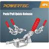 POWERTEC 20304-P4 Push/Pull Quick Release Toggle Clamp 302FM - Capacità di tenuta 136,1 kg, confezione da 4