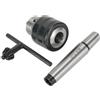CRIDENG Mandrino per trapano con albero conico MT2, capacità da 5/64 a 1/2, include chiave per contropunta in metallo, lavorazione CNC e progetti di hobby