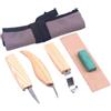 BESTonZON 5 Pz coltello a scalpello da intaglio a mano kit per intagliare il legno scalpello da sgorbia per legno strumento da falegname antitaglio attrezzo Set da 5 pezzi