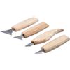 AKOOSY Kit di Scalpelli in Laboratorio di Intaglio Punta in Acciaio Cromo- Manico in Legno Duro Ergonomico per Intaglio Legno per Falegnami e Principianti