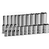 Capri Tools Set di prese a 6 punti da 1/4 (set basso e profondo / 3/16-9/16 pollici.)
