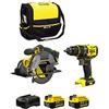 DEWALT STANLEY FatMax Kit SVK20224C (Trapano Avvitatore SFMCD720 + Sega Circolare SFMCS500 + 2 Batterie 4,0 Ah + Caricabetterie + Borsa M)