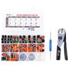 JRready Kit di connettori ST6146 DT, 2-12 pin, grigio, 368 pezzi, contatto terminale solido Deutsch/4 rientro 8 Impression Deutsch crimpatrice ACT-M202 per 12-22AWG/Deutsch strumento di rimozione del